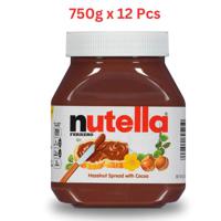 Nutella Hazelnut Spread With Cocoa - 750g Pack Of 12 (UAE Delivery Only)