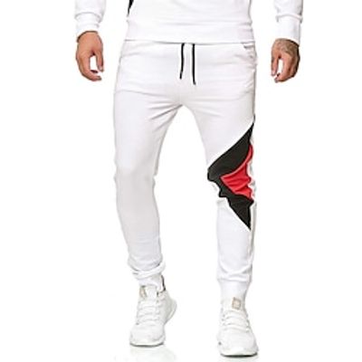 Men's Casual Jogger Sweatpants Tapered pants Drawstring Elastic Waist Full Length Pants Micro-elastic Color Block Mid Waist White Black Blue Gray Red M L XL 2XL Lightinthebox Men's Casual Jogger Sweatpants Tapered pants Drawstring Elastic Waist Full Length Pants Micro-elastic Color Block Mid Waist White Black Blue Gray Red M L XL 2XL Lightinthebox