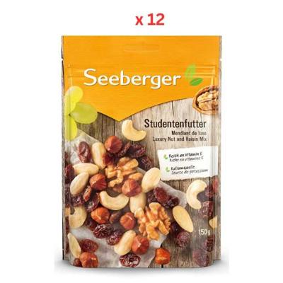Seeberger Luxury Nut and Raisin Mix, 12X150G
