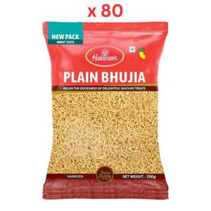 Haldirams Plain Bhujia 200gm - Pack Of 80