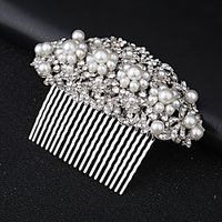 Romantic Cute Alloy Hair Combs / Flowers / Headdress with Imitation Pearl / Flower / Crystals / Rhinestones 1 PC Wedding / Special Occasion Headpiece miniinthebox Romantic Cute Alloy Hair Combs / Flowers / Headdress with Imitation Pearl / Flower / Crystals / Rhinestones 1 PC Wedding / Special Occasion Headpiece miniinthebox