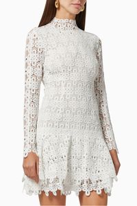 Joy Mini Dress in Guipure Lace