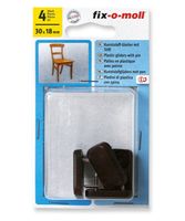 Fix-O-Moll Plastic Gliders With Pin Brown 18Mm