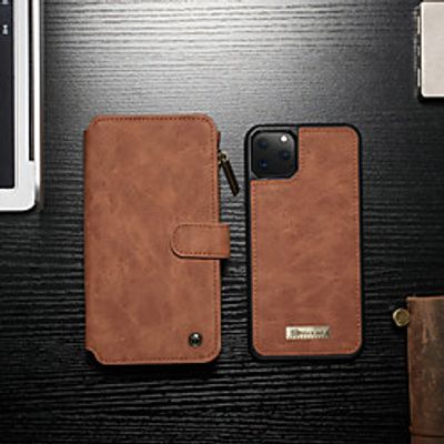 CaseMe Case For Apple iPhone 11 / iPhone 11 Pro / iPhone 11 Pro Max  Detachable 2 in 1 Wallet Flip Phone Case with Zipper Coin Bag Card Holder Shockproof Phone Cover miniinthebox