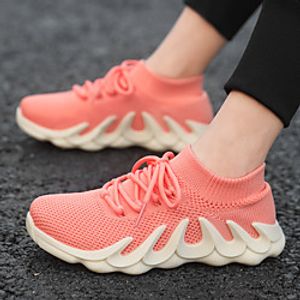 Unisex Trainers Athletic Shoes Comfort Microfiber Lace up Big Kids(7years ) Daily Running Shoes Black Pink Beige Summer Lightinthebox