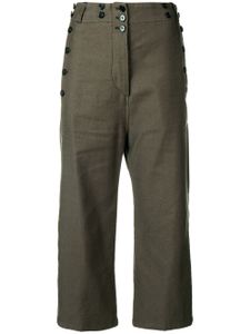 Ann Demeulemeester cropped trousers - Green