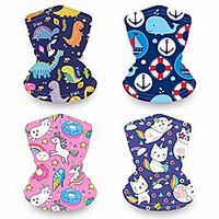 kids neck gaiter face mask for kids, reusable bandana face mask for girls boys, washable face covering, children scarf masks neck gator, toddler balaclava for fishing motorcycling (mix1-thick) miniinthebox - thumbnail