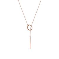 Elegant Women's Necklace Rose Gold Circle Necklace