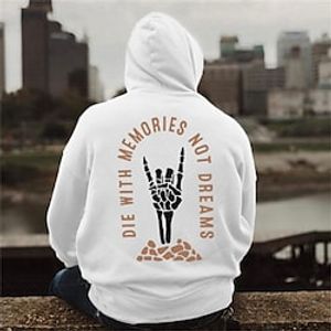 Men's Hoodie Pullover Hoodie Sweatshirt Graphic Patterned Letter Pocket Print Daily Holiday Going out Hot Stamping Casual Streetwear Hoodies Sweatshirts  White Lightinthebox