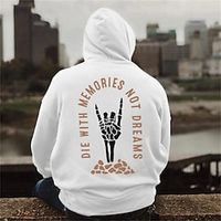 Men's Hoodie Pullover Hoodie Sweatshirt Graphic Patterned Letter Pocket Print Daily Holiday Going out Hot Stamping Casual Streetwear Hoodies Sweatshirts  White Lightinthebox - thumbnail