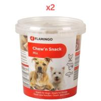 Flamingo Chew'n Snack Training Mix Bones Dog Treats 500g (Pack of 2)