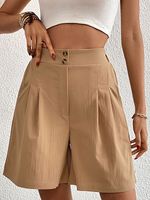 Loose Casual Women's High Waist Wide Leg Shorts