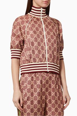 Jacket in GG Supreme Print Silk Jacket in GG Supreme Print Silk
