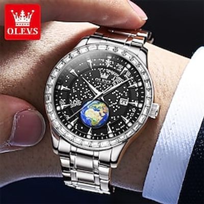 New Olevs Olevs Brand Men'S Watches Calendar Starry Night Quartz Watch Fashion New Trend Men'S Waterproof Sports Watch Lightinthebox