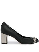 Casadei chain link pumps - Black - thumbnail