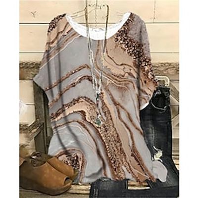 Women's Plus Size Shift Dress Color Gradient Round Neck Half Sleeve Spring Summer Casual Short Mini Dress Causal Daily Dress Lightinthebox Women's Plus Size Shift Dress Color Gradient Round Neck Half Sleeve Spring Summer Casual Short Mini Dress Causal Daily Dress Lightinthebox