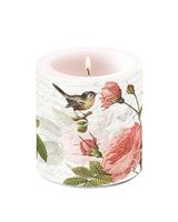 Ambiente Sophie Roses Candle Unscented Small - thumbnail