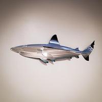 Wall Decoration Wall Hanging Shark Animal Stainless Steel Modern Simple Wall Hanging Decoration Restaurant Bar Cafe Lightinthebox