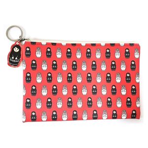 Caravaan Arab Couple Design PU Pouch Travel/ Toiletrie Bag for Girls, Red