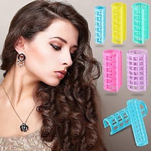 20 Pieces/set Plastic Hair Rollers Curlers Snap on Rollers Self Grip Rollers Hairdressing Curlers No Heat Hair Curlers for DIY Hairdressing Hair Salon Hair Barber 5 Sizes miniinthebox