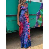 Women's Bodycon Print Scoop Neck Maxi Dress Elegant Stylish Party Daily Sleeveless Summer Lightinthebox