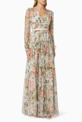 Rose Garden V-neck Gown in Nylon Rose Garden V-neck Gown in Nylon