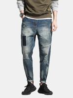 Patch Printing Ripped Casual Jean