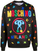 Moschino alphabet logo print hoodie - Black - thumbnail