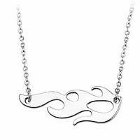 hip hop unisex flame necklace - streetwear choker necklace accessory hip hop cool chain necklace for hip hop male female lovers (flame 1) Lightinthebox - thumbnail