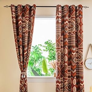 100% Blackout Curtain Drapes Boho Style ,1 Panel Grommet Thermal Insulated Room Darkening Curtains for Bedroom and Living Room Lightinthebox