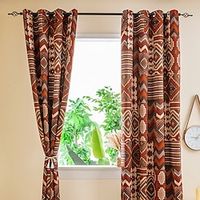 100% Blackout Curtain Drapes Boho Style ,1 Panel Grommet Thermal Insulated Room Darkening Curtains for Bedroom and Living Room Lightinthebox - thumbnail