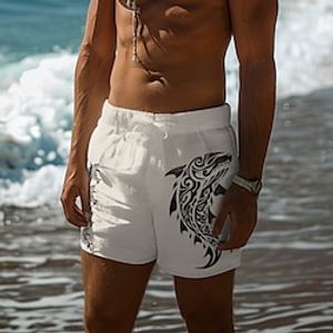Carefree Interlude X Joshua Jo Men's Fish Printed Vacation Beach Linen Shorts Lightinthebox