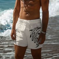 Carefree Interlude X Joshua Jo Men's Fish Printed Vacation Beach Linen Shorts Lightinthebox