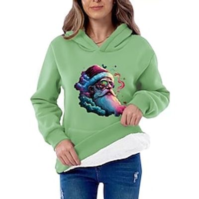 Women's Pullover Christmas Sweatshirt Cotton Fashion Streetwear Classic Front Pocket Olive Green Black Red Graphic Santa Claus Christmas Christmas Street Round Neck Long Sleeve Only tops Micro-elastic Lightinthebox Women's Pullover Christmas Sweatshirt Cotton Fashion Streetwear Classic Front Pocket Olive Green Black Red Graphic Santa Claus Christmas Christmas Street Round Neck Long Sleeve Only tops Micro-elastic Lightinthebox