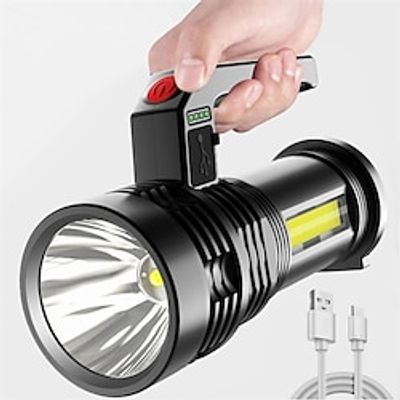 Portable Flashlight Strong Light Rechargeable Outdoor Ultra-bright Long-range Portable Lamp Searchlight miniinthebox Portable Flashlight Strong Light Rechargeable Outdoor Ultra-bright Long-range Portable Lamp Searchlight miniinthebox