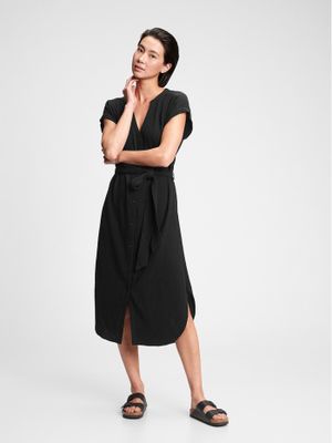 Gauze Midi Shirtdress Gauze Midi Shirtdress