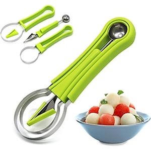 4 in 1 Melon Cutter Scoop Fruit Carving Knife Fruit Cutter Dig Pulp Separator Kitchen Gadgets Acces miniinthebox