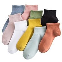 3 Pairs Women's Sports  Outdoors Casual Sweet Anckle Socks Low Cut Socks Home Sports  Outdoor Plain Lightinthebox - thumbnail