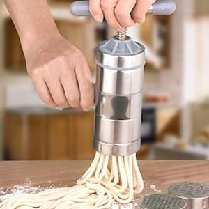 1 Set Pasta Maker Machine Stainless Steel Manual Noodles Press Machine Pasta Maker With Noodle Mould Manual Hand Twist Pasta Maker For Homemade Pasta Lasagna Lightinthebox