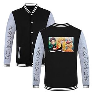 Inspired by Demon Slayer Kochou Shinobu Tomioka Giyuu Rengoku Kyoujurou Outerwear Anime Printing Coat For Men's Women's Unisex Adults' Hot Stamping Polyster Lightinthebox