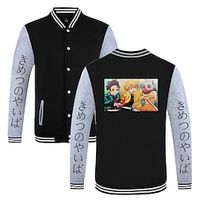 Inspired by Demon Slayer Kochou Shinobu Tomioka Giyuu Rengoku Kyoujurou Outerwear Anime Printing Coat For Men's Women's Unisex Adults' Hot Stamping Polyster Lightinthebox - thumbnail