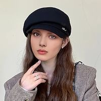 Multifunction Women's Trendy Versatile Solid Color Beret Hat Retro Comfortable Outdoor Travel Beret Hat Lightinthebox - thumbnail