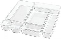 INTERDESIGN ID79900ES Plastic Linus Interlocking D. Organizer Set Of 7, Clear