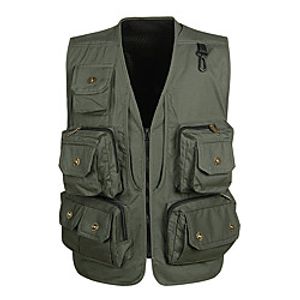 Men's Hunting Gilet Outdoor Breathable Wearable Comfortable Removable Spring Summer Solid Colored Cotton Black Red Army Green Lightinthebox