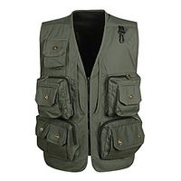 Men's Hunting Gilet Outdoor Breathable Wearable Comfortable Removable Spring Summer Solid Colored Cotton Black Red Army Green Lightinthebox - thumbnail