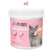 Purry Eye Wipes For Cats 100ct (Pack of 2)