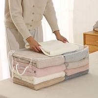 Pure Color Clothes Organizer Wardrobe White Quilt Blanket Organizers Waterproof Clothing Storag Bag Zipper Organization Bags Lightinthebox - thumbnail