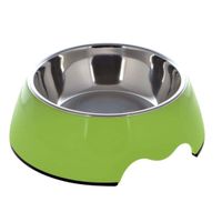 Nutrapet Melamine Round Bowl Dull Green M:17.5 x 6.5Cms 350/Ml 11.8Oz