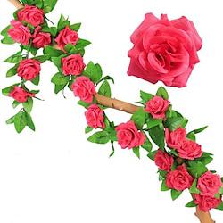 2pcs Simulation Rose Silk Vine Wedding Decoration Home Decoration Lightinthebox