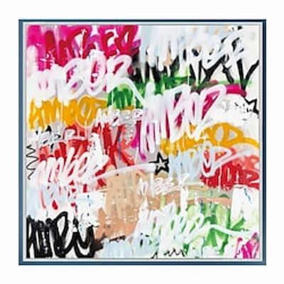 Handmade Hand Painted Oil Painting Wall Art Pop Street Art Carving Home Decoration Decor Rolled Canvas No Frame Unstretched miniinthebox